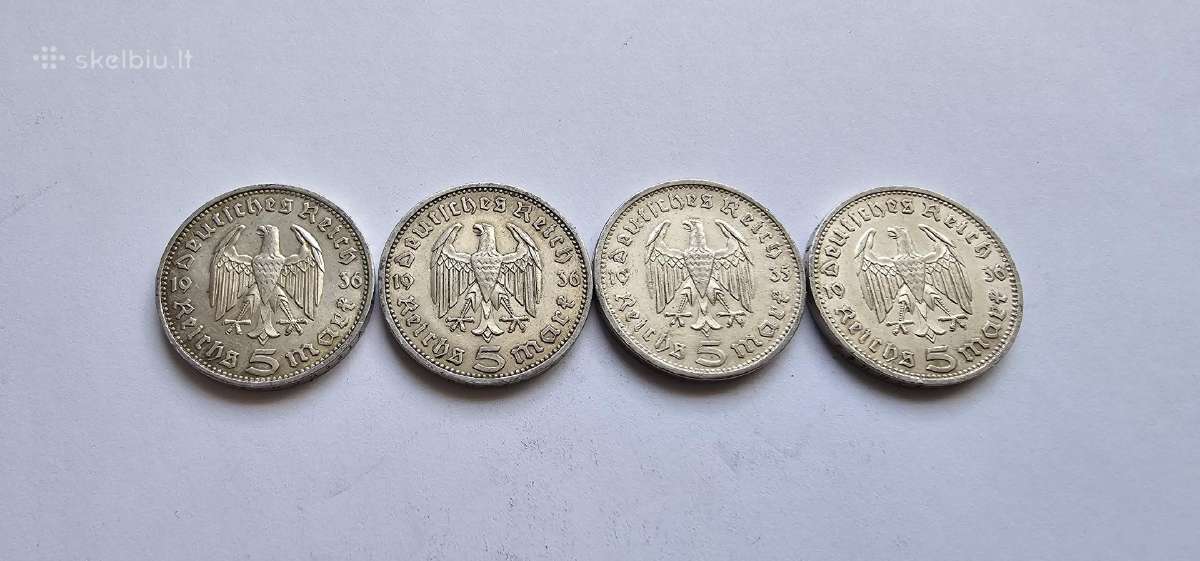 1935-1936 5 markes aunc-unc - nuotraukos Nr. 2