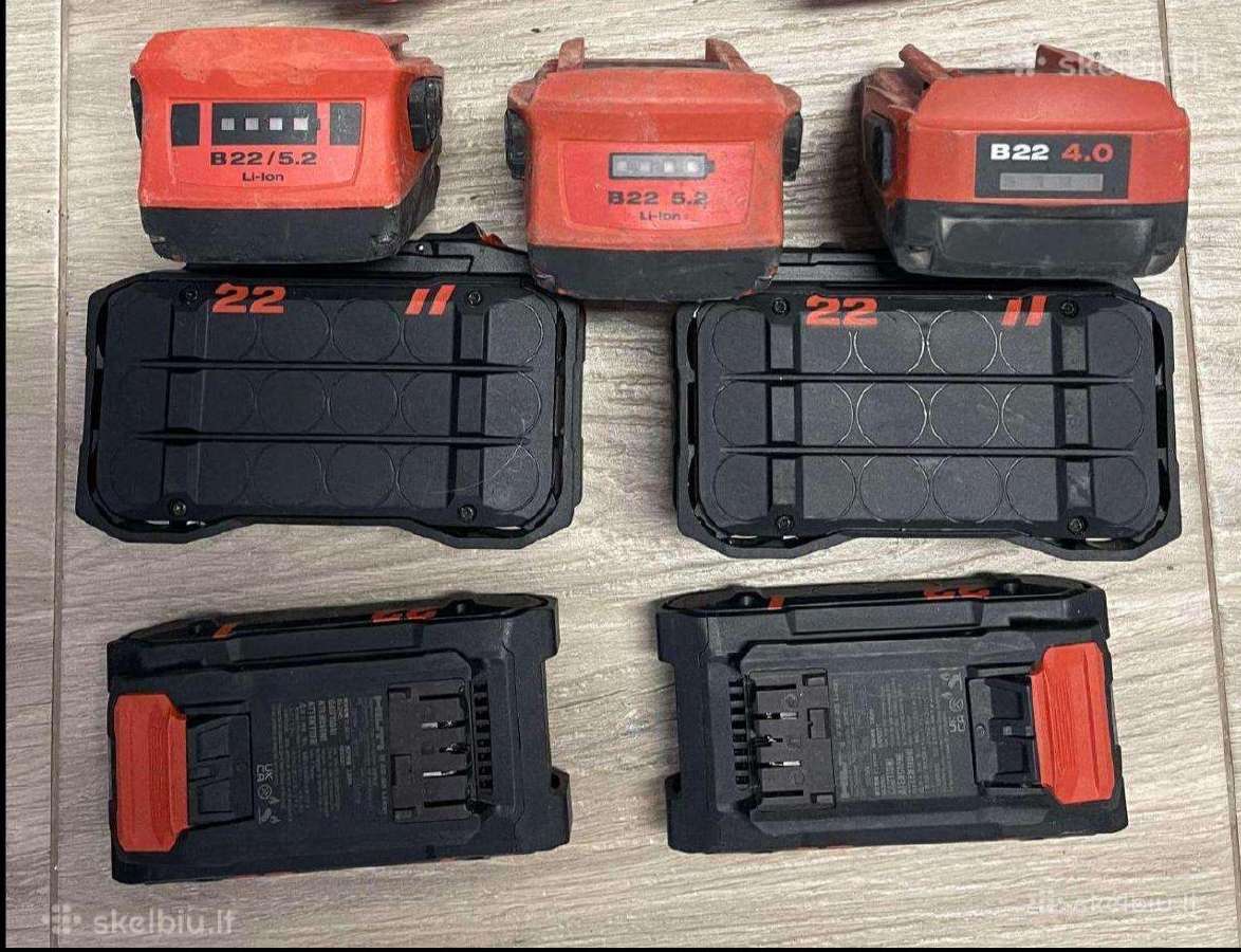 Hilti suktukai ir baterijos - nuotraukos Nr. 2