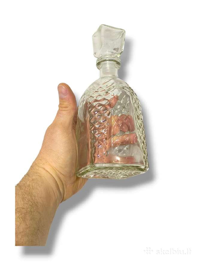 Originalus kvadratinis stiklinis butelis 500 ml - nuotraukos Nr. 3
