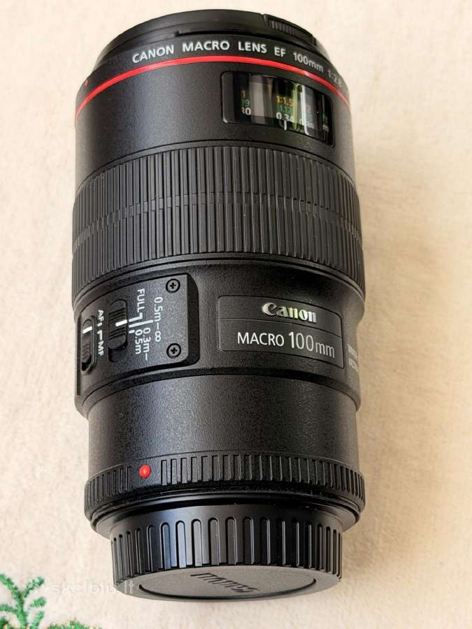 Canon Ef 100mm f/2.8l Macro Is Usm Made in Japan - nuotraukos Nr. 2
