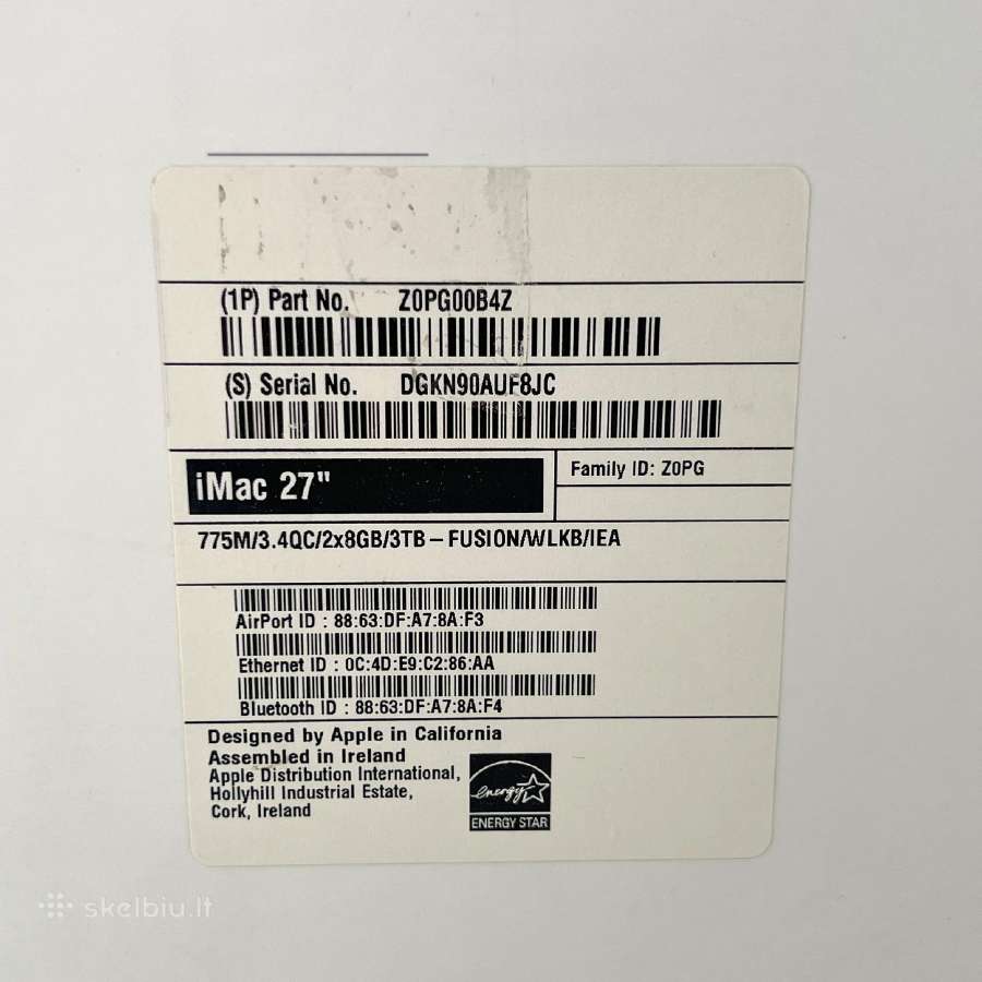 iMac 27 Late 2013 (Max komplektacija) - nuotraukos Nr. 6
