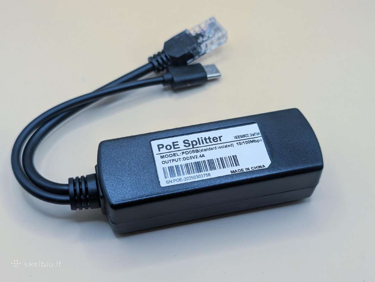 Poe Splitter Usb-c 5v 2.4a - nuotraukos Nr. 2