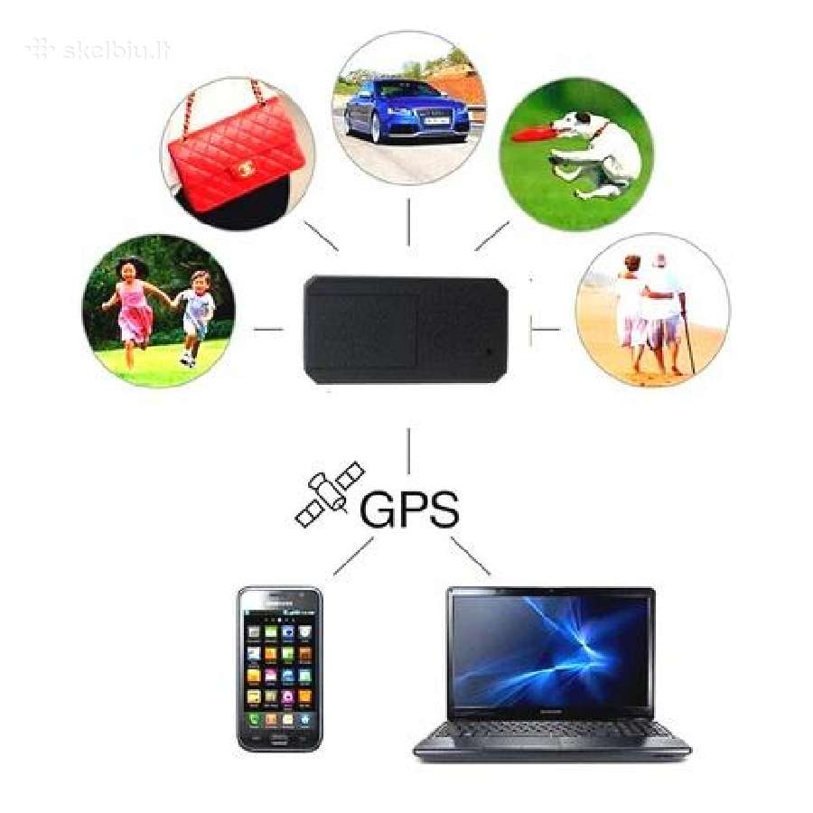 GPS seklys su mikrofonu į rankinuką ar kuprinę