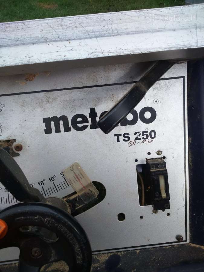 Metabo Ts250 liniuote su stalu