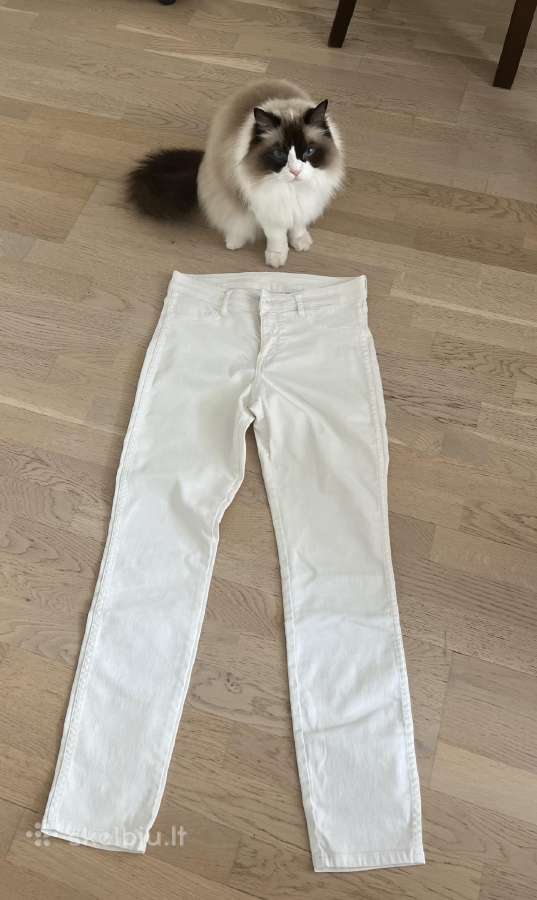 Baltos H&m džinsinės kelnės - nuotraukos Nr. 2