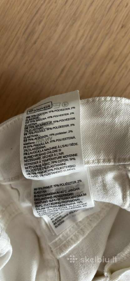 Baltos H&m džinsinės kelnės - nuotraukos Nr. 9