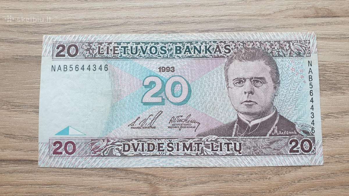 1993 metų 20 litų