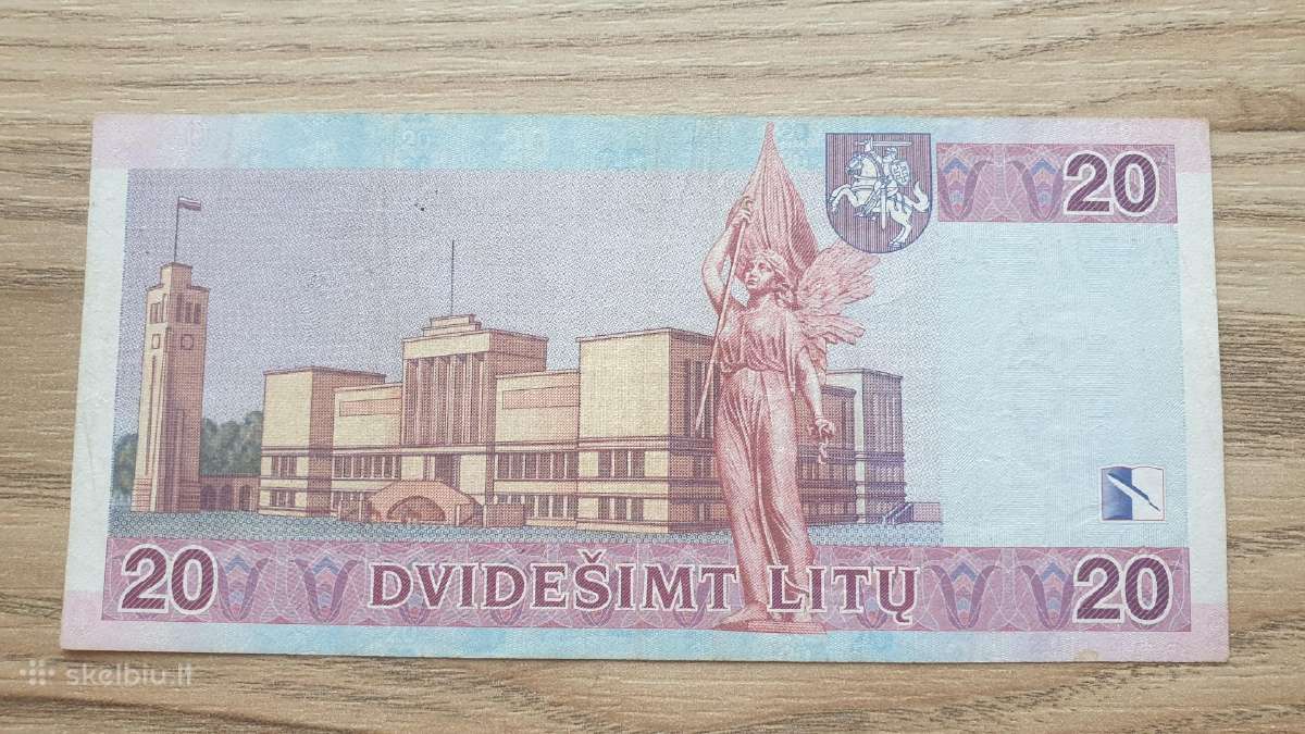 2001 metų 20 litų Aa serija - nuotraukos Nr. 2