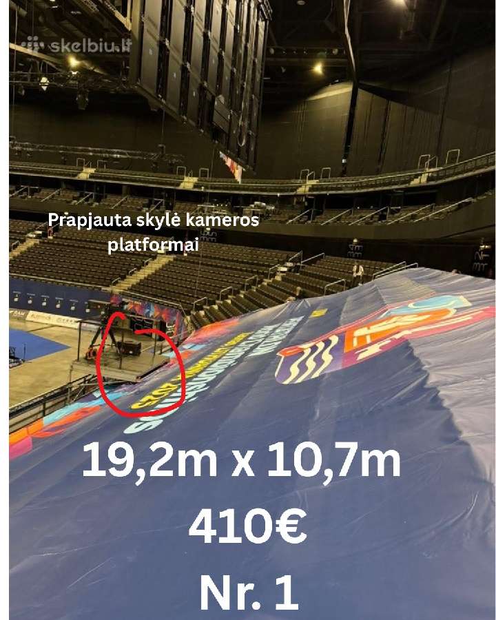 Naudoti tentai, brezentai
