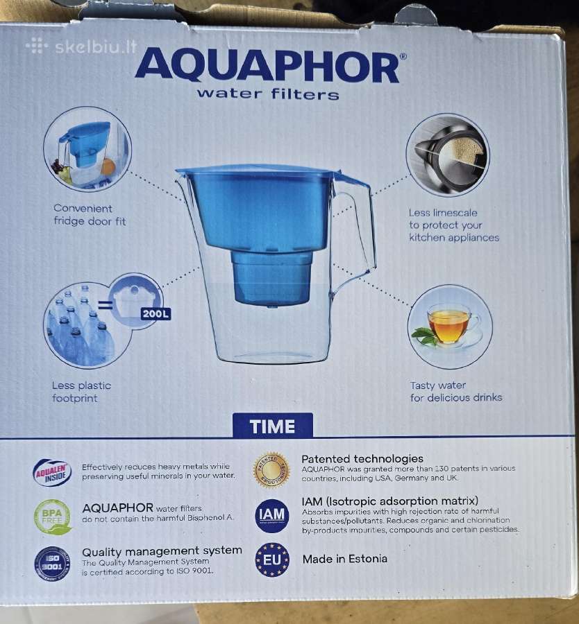 Vandens filtravimo indas Aquaphor, 2.5 l. - nuotraukos Nr. 2