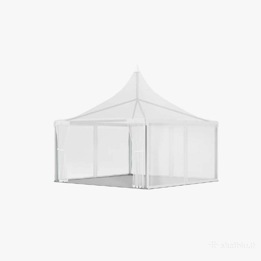 Palapinės Pagoda skaidrios arba baltos 5x5 - nuotraukos Nr. 4