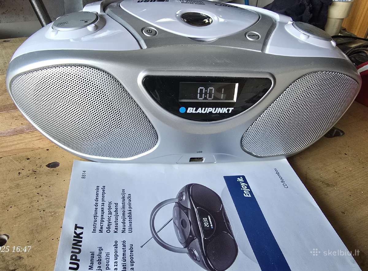 Magnetola Blaupunkt Bb14 Boombox, 2 W, balta.