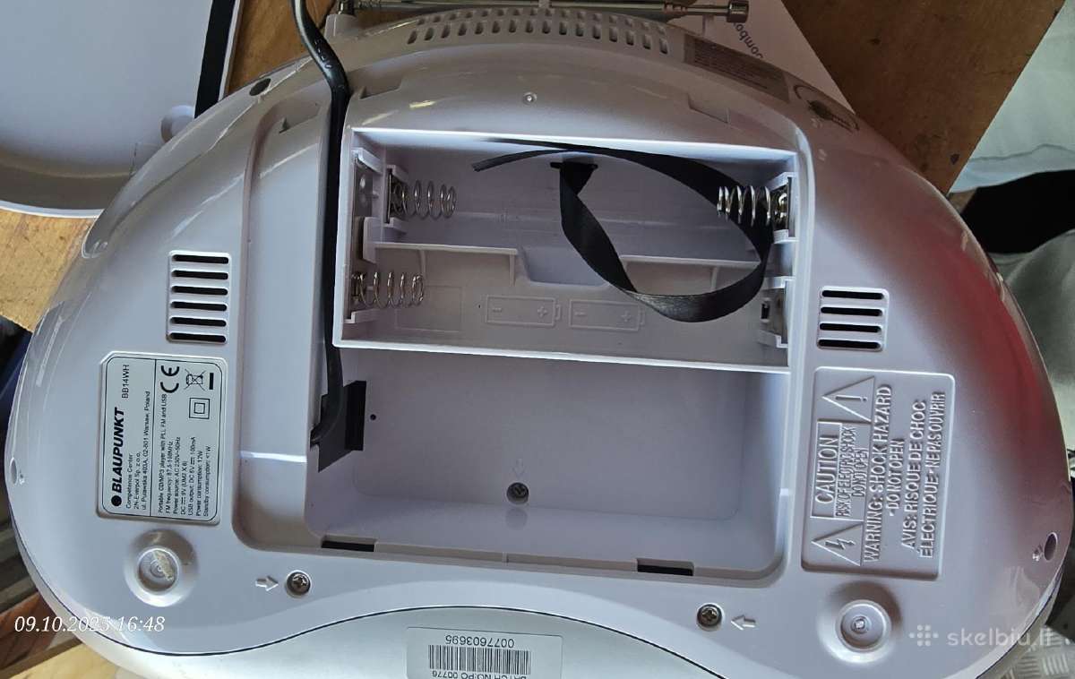Magnetola Blaupunkt Bb14 Boombox, 2 W, balta. - nuotraukos Nr. 5