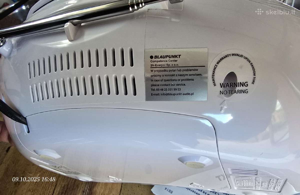 Magnetola Blaupunkt Bb14 Boombox, 2 W, balta. - nuotraukos Nr. 6