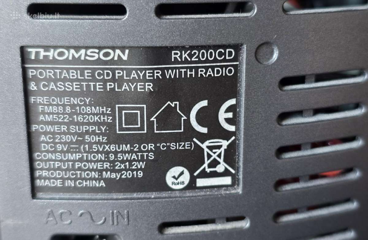 Magnitola Thomson Rk200cd. - nuotraukos Nr. 4