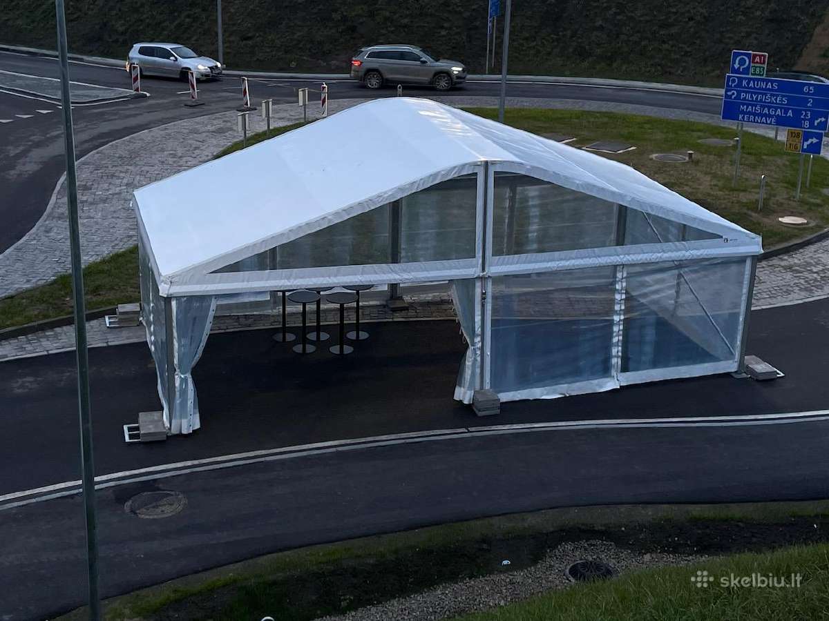 Modulinė palapinė skaidri arba balta 10x30 - nuotraukos Nr. 13