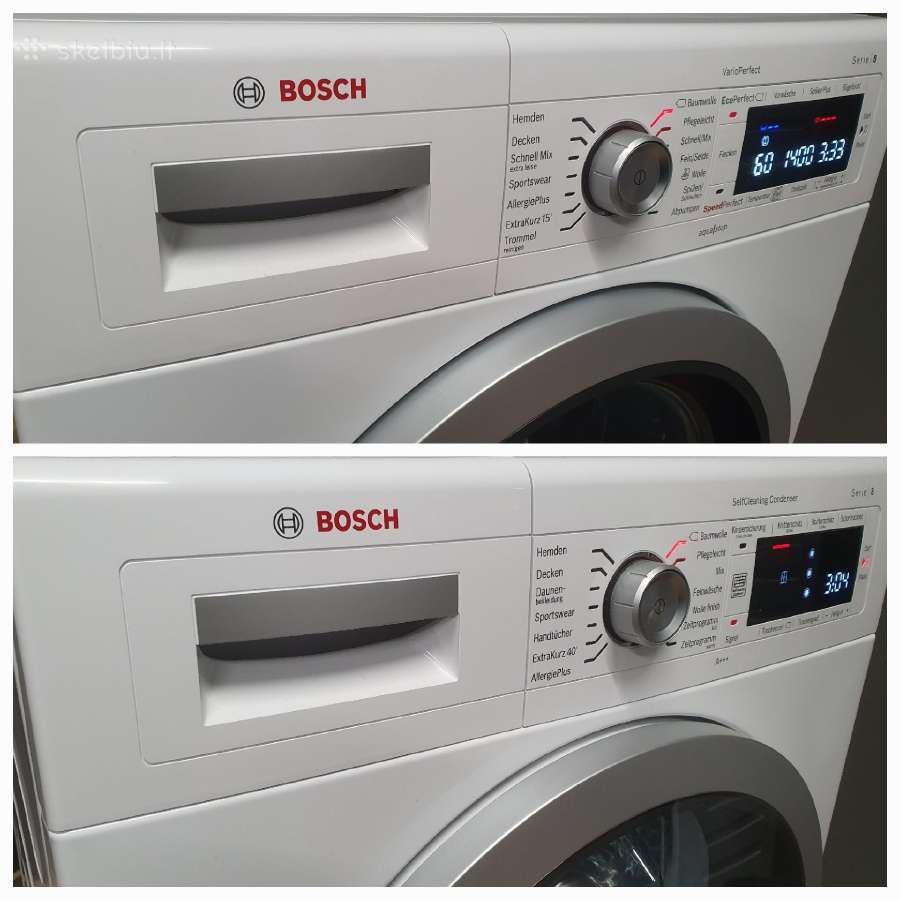 Bosch Serie 8 komplektas (2019m.)8kg A+++ (-30%) - nuotraukos Nr. 2