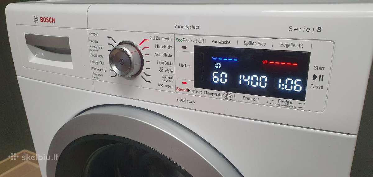Bosch Serie 8 komplektas (2019m.)8kg A+++ (-30%) - nuotraukos Nr. 7