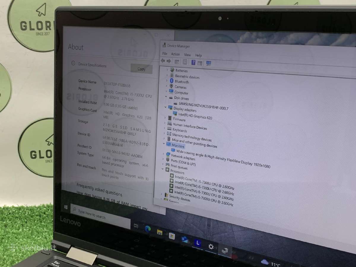 Lenovo Thinkpad Yoga 370 i5-7300u 8ram #1-197 - nuotraukos Nr. 4