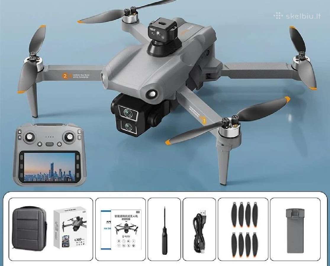 L300 Max GPS dronas su 4k kamera ir LCD ekranu - nuotraukos Nr. 6