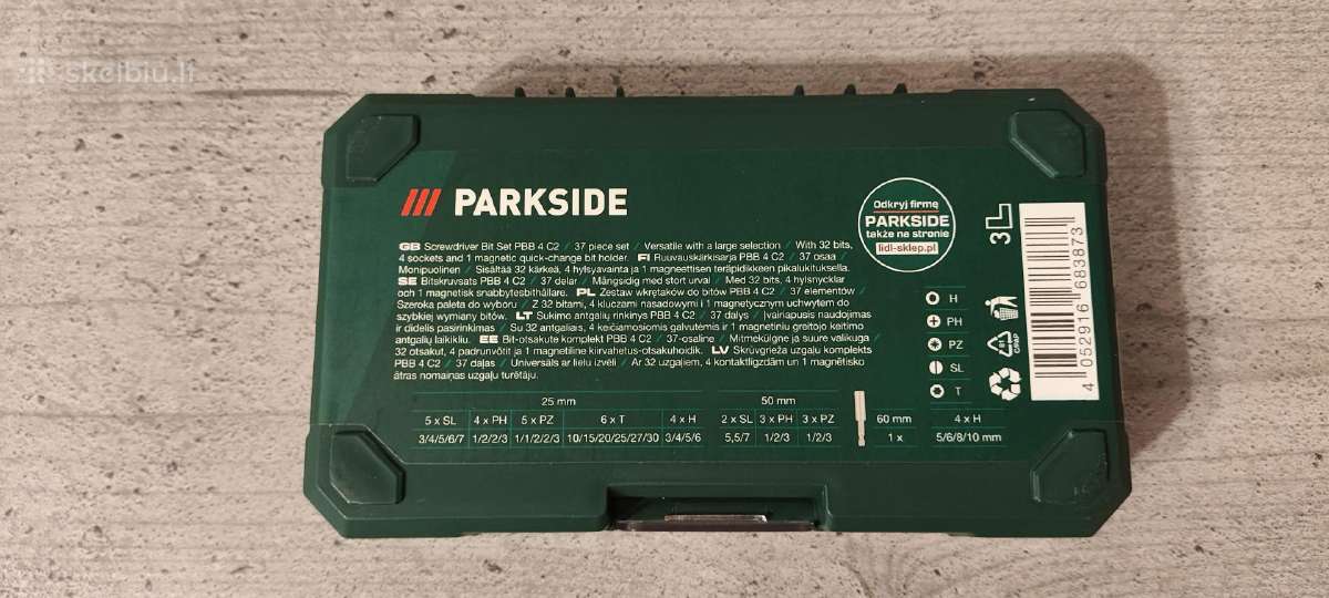 Parkside antgaliai ir galvutės 37 dalys - nuotraukos Nr. 2