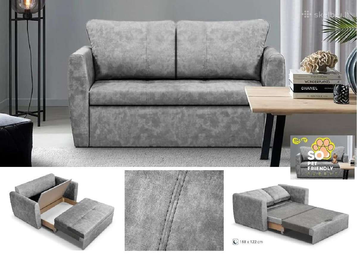 Miegama sofa/sofa-lova „Belta lux 150cm su dėže p - nuotraukos Nr. 2