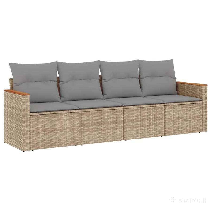 Vidaxl Sofos komplektas su pagalvėlėmis, 4 dalių - nuotraukos Nr. 4