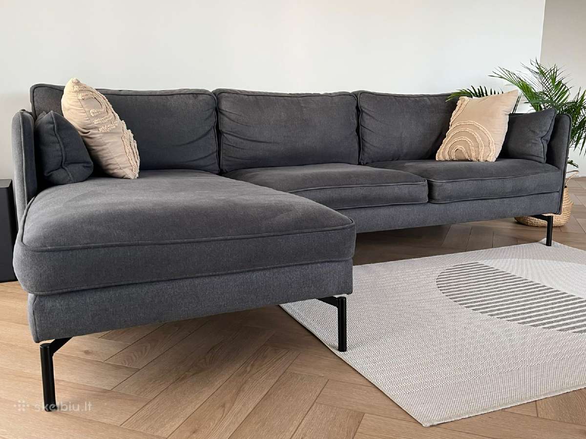 Kampinė sofa ir fotelis
