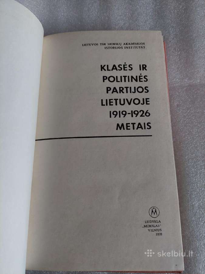 Klasės ir politinės partijos Lietuvoje 1919-1926 m - nuotraukos Nr. 2