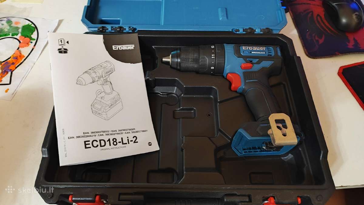 Erbauer Ecd18-li-2 suktukas suktuvas
