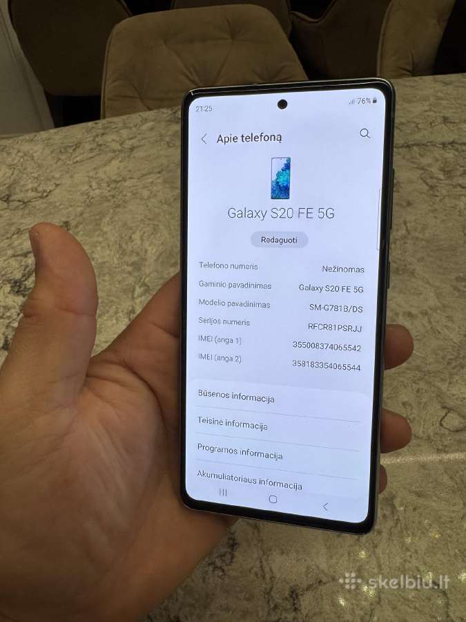Samsung s20 fe 5G, puikios būklės - nuotraukos Nr. 4
