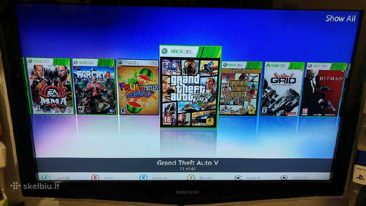 Xbox 360 Slim 250gb , Rgh ,Garantija - nuotraukos Nr. 2