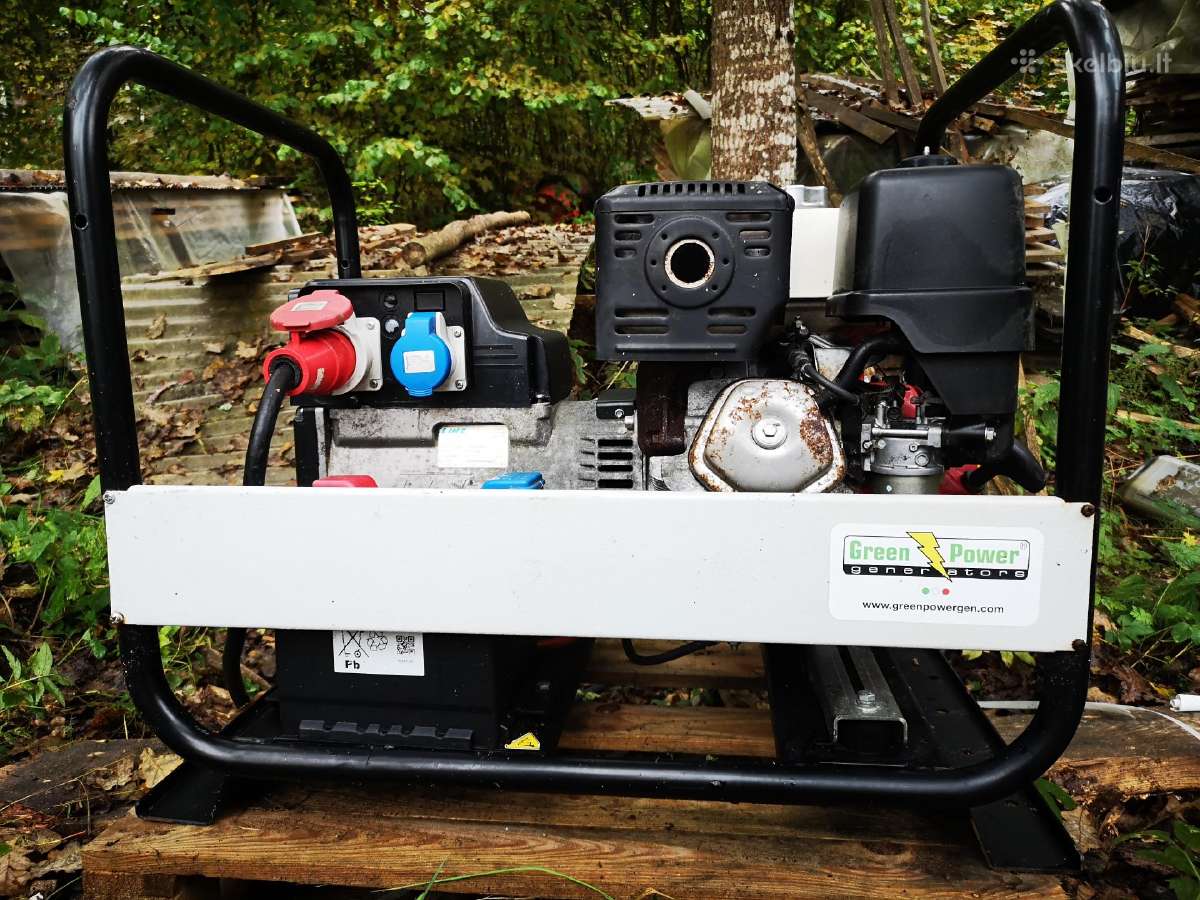Generatorius 7 kw 400v- 3.3 kw 230v Honda - nuotraukos Nr. 2