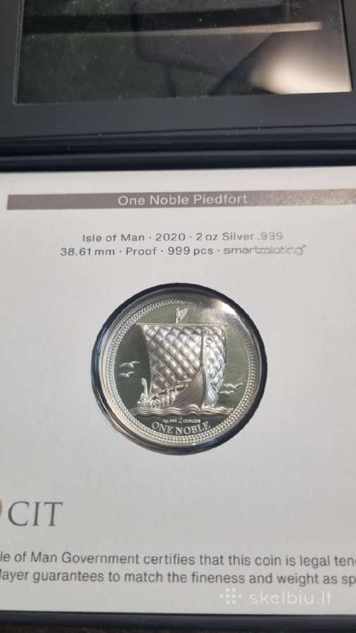 Reta 2 oz sidabrine 999 prabos moneta - nuotraukos Nr. 2