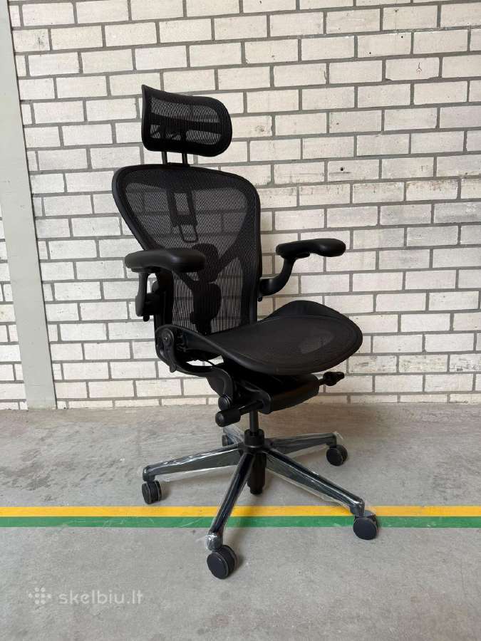 Herman Miller Aeron Remastered Onyx Atlas Headrest - nuotraukos Nr. 7