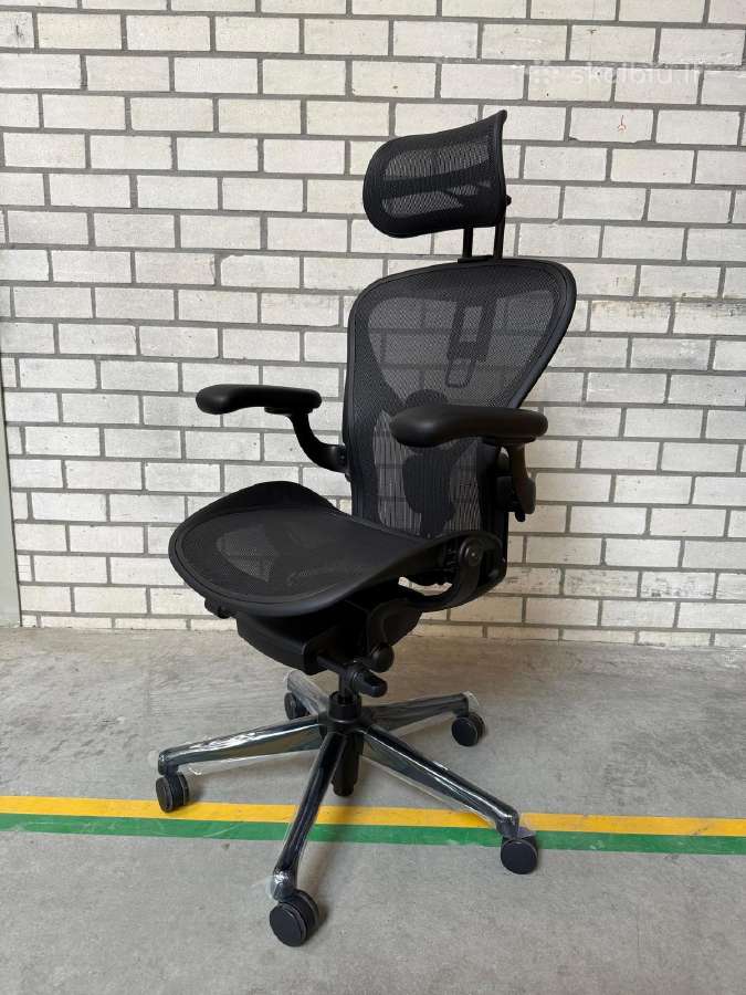 Herman Miller Aeron Remastered Onyx Atlas Headrest - nuotraukos Nr. 8