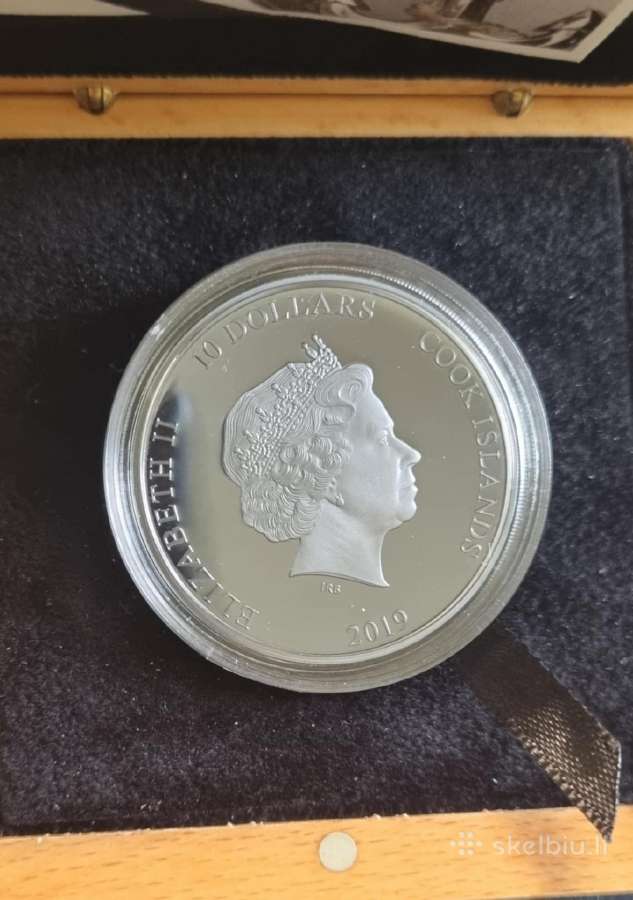 Retos sidabrines 2 oz medineje dezuteje - nuotraukos Nr. 9