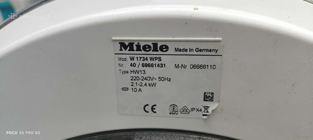 W1734wps 1400aps/min,6kg talpa,a++ Dziovyjle T7644 - nuotraukos Nr. 3