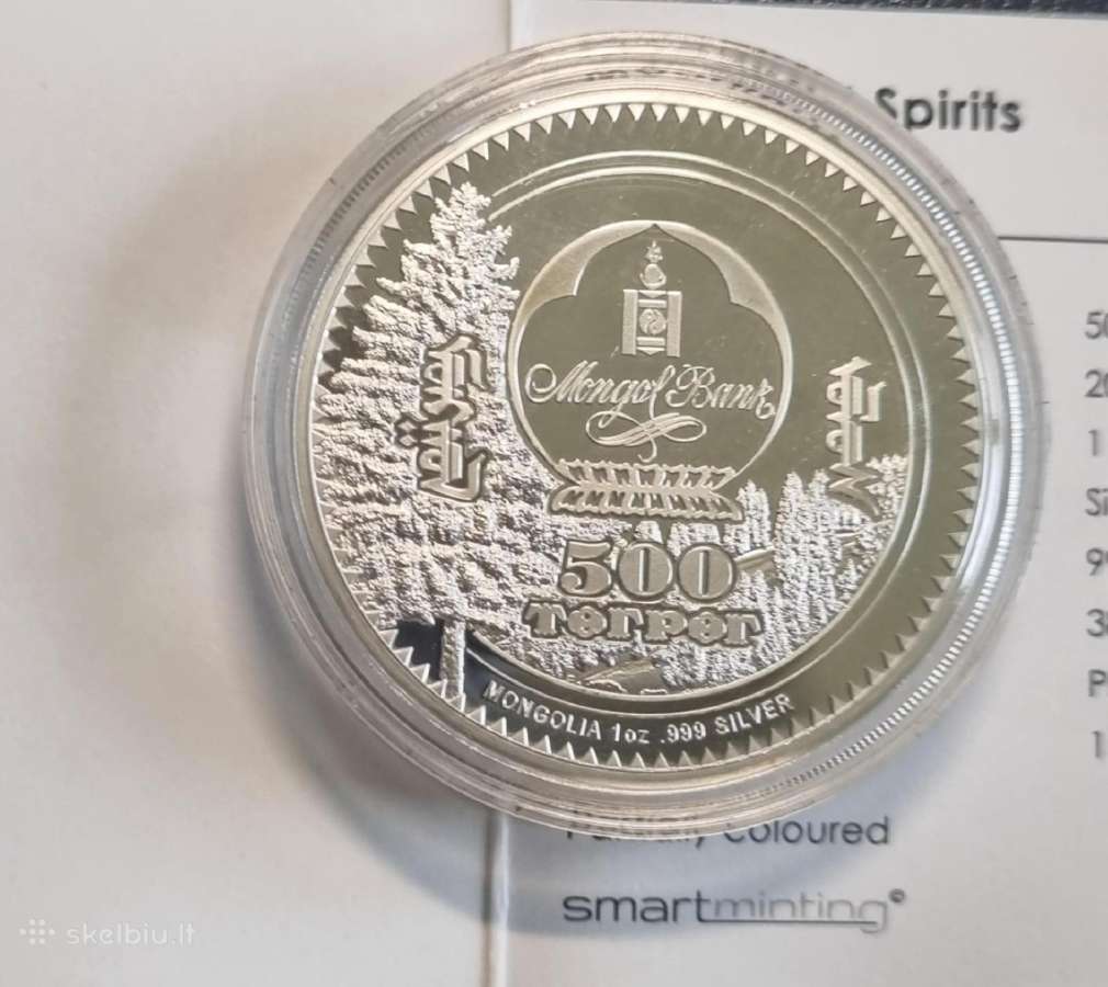 Mongolija 1 oz ag 999 reta moneta - nuotraukos Nr. 9