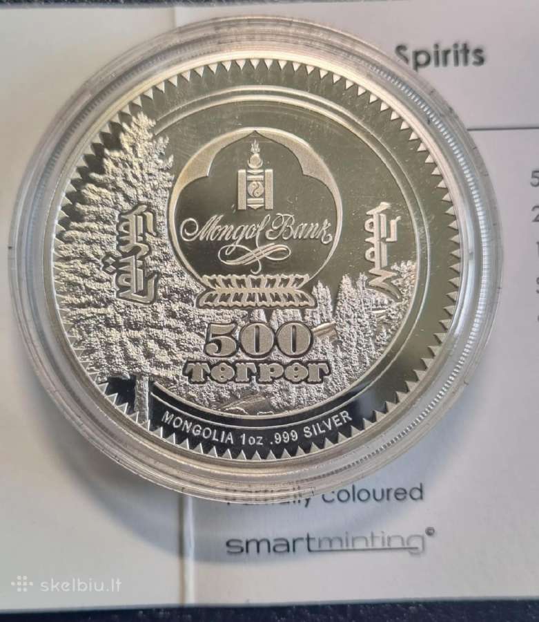 Mongolija 1 oz ag 999 reta moneta - nuotraukos Nr. 10