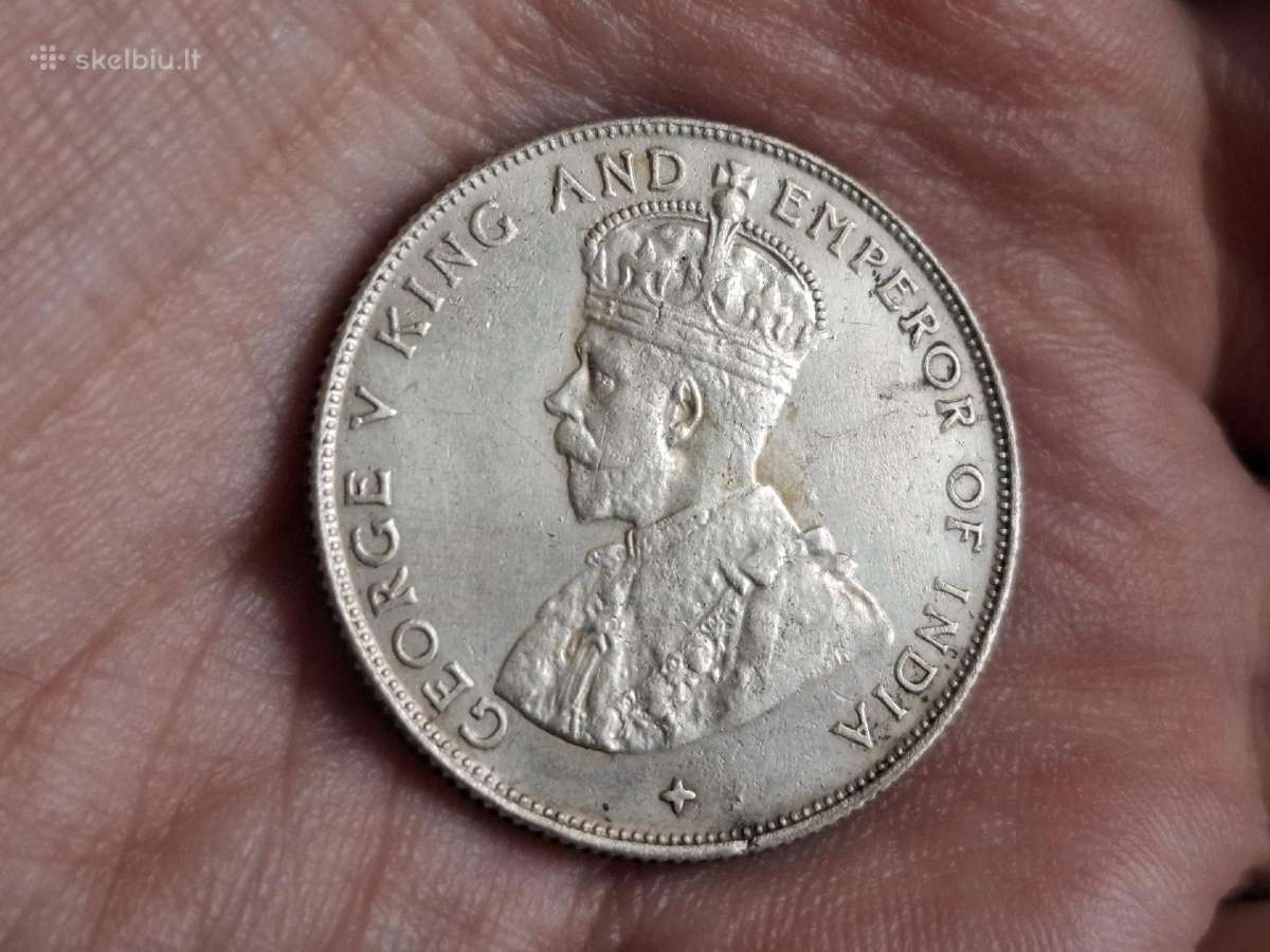 Straits Settlements 50 centų 1920 sidabras - nuotraukos Nr. 2