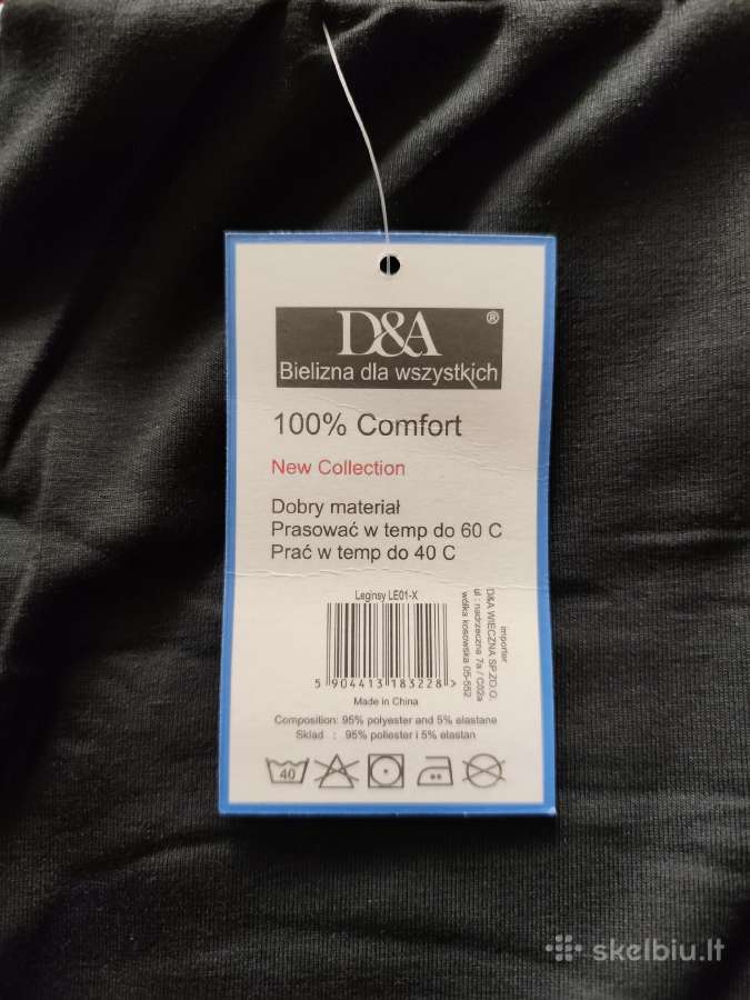 Juodos tamprės (leginsai) 3xl/4xl su baltais dryži - nuotraukos Nr. 3