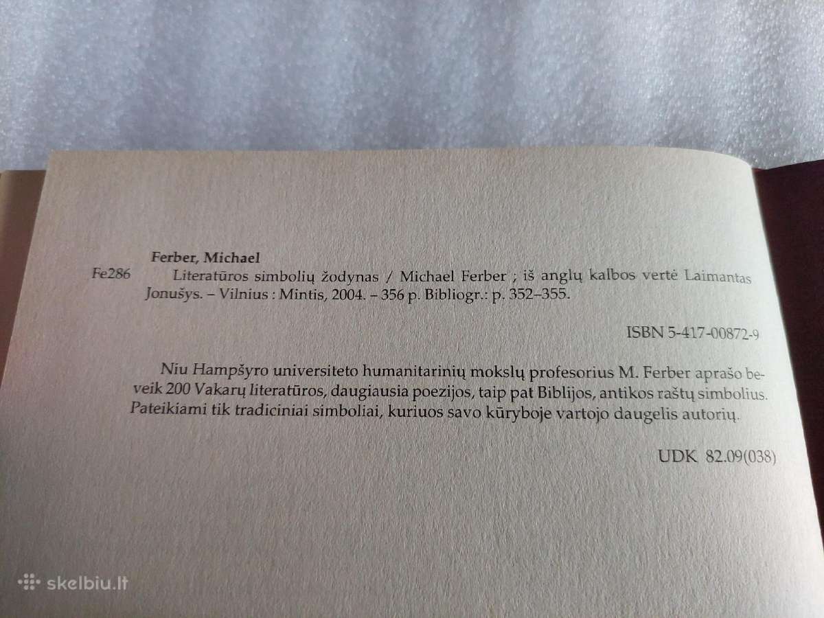 Literatūros simbolių žodynas - nuotraukos Nr. 7