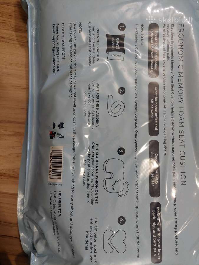 Ortopedinė sėdynės pagalvėlė - nuotraukos Nr. 3