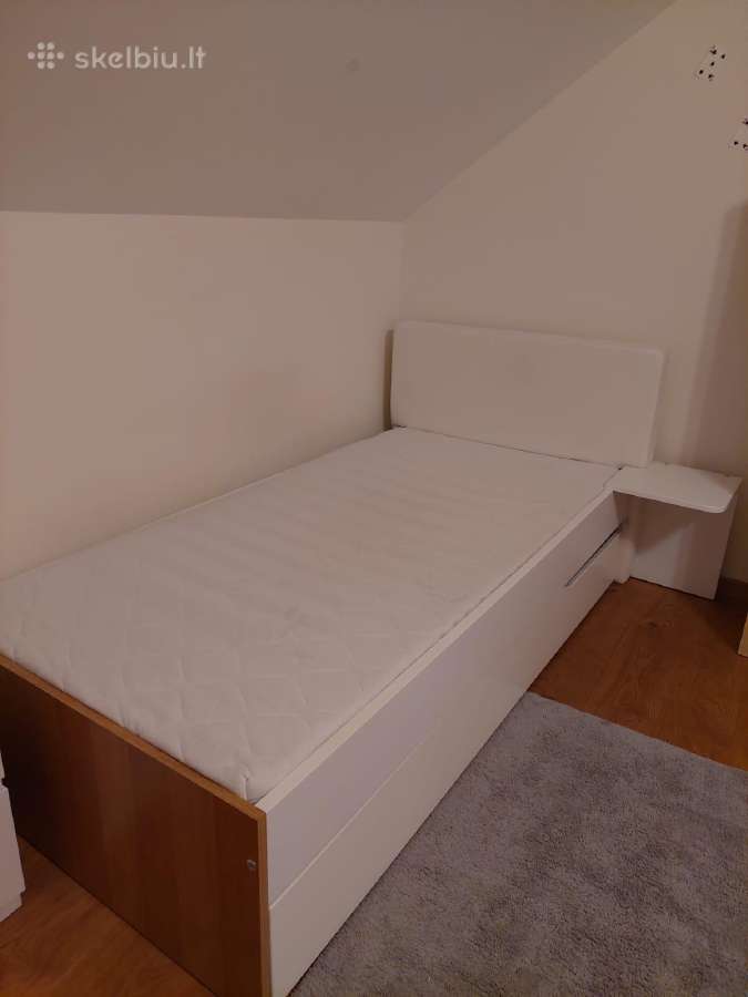 Meblik 90x120cm baltos sp. lova su čiužiniu