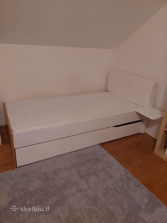 Meblik 90x120cm baltos sp. lova su čiužiniu - nuotraukos Nr. 2