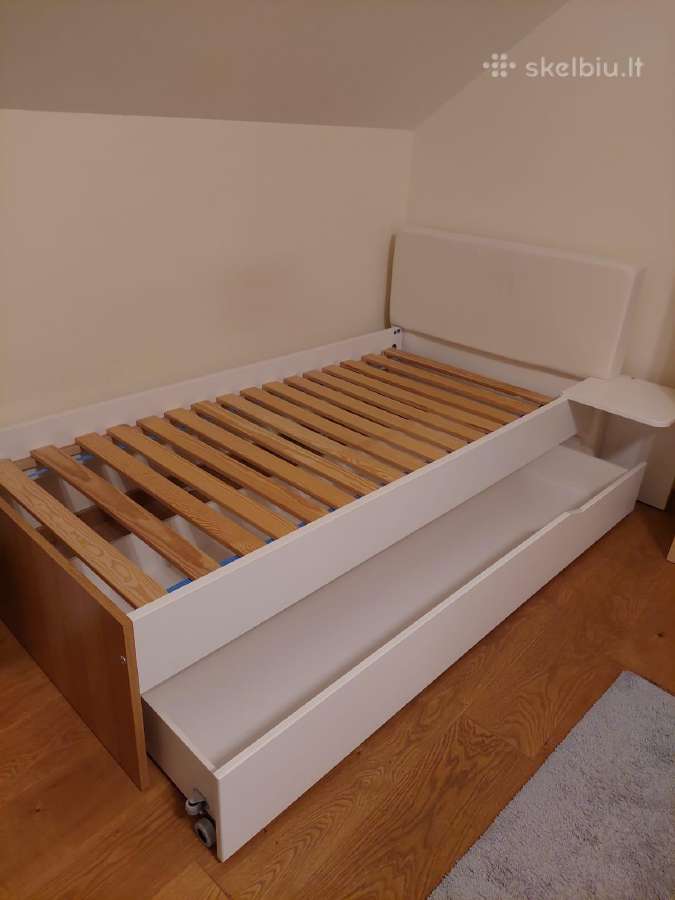 Meblik 90x120cm baltos sp. lova su čiužiniu - nuotraukos Nr. 3