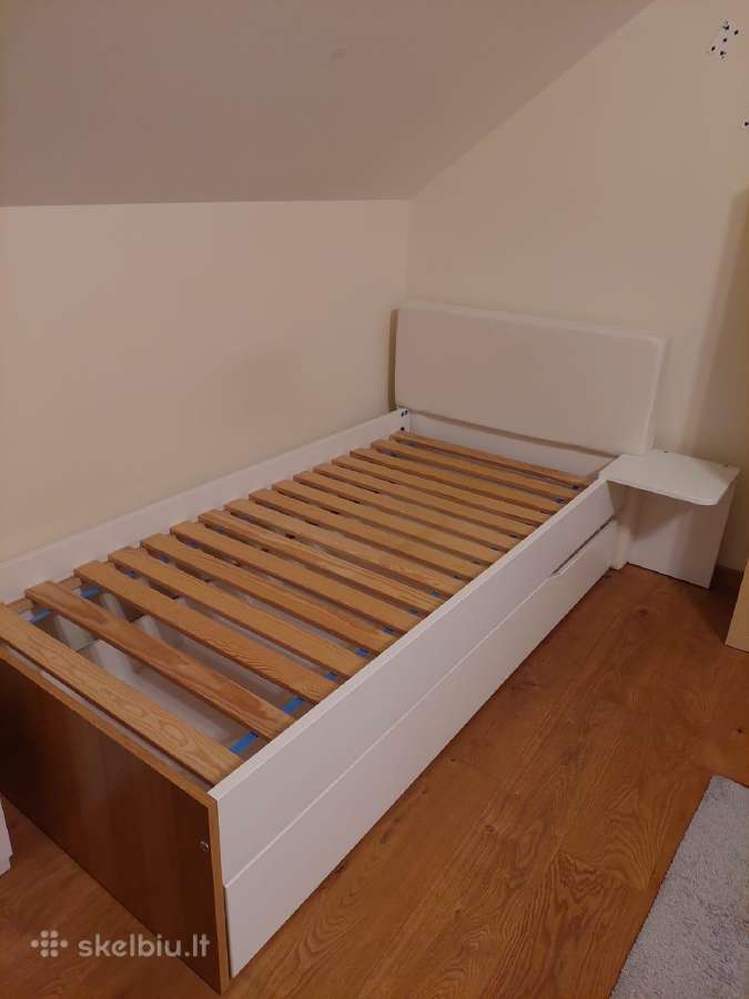 Meblik 90x120cm baltos sp. lova su čiužiniu - nuotraukos Nr. 4