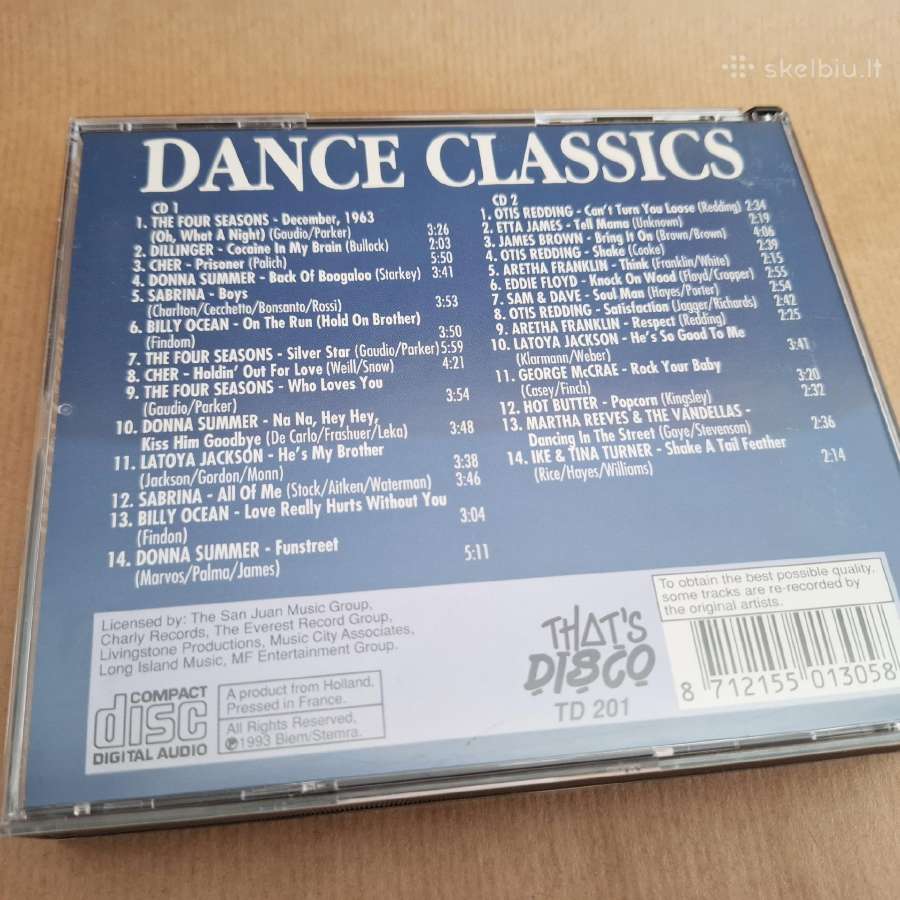 Various - Dance Classics (2 x CD, Compilation) - nuotraukos Nr. 2