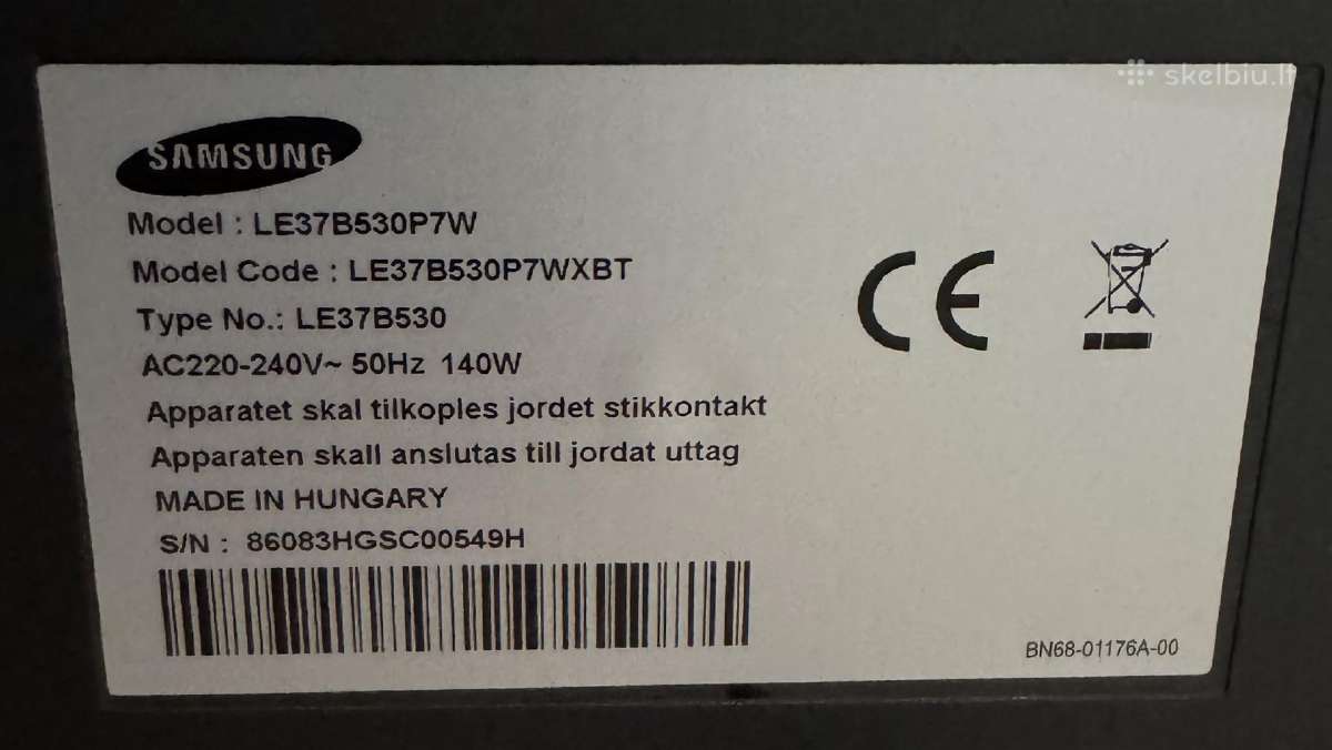 Televizorius Samsung 94 cm + TV staliukas - nuotraukos Nr. 2